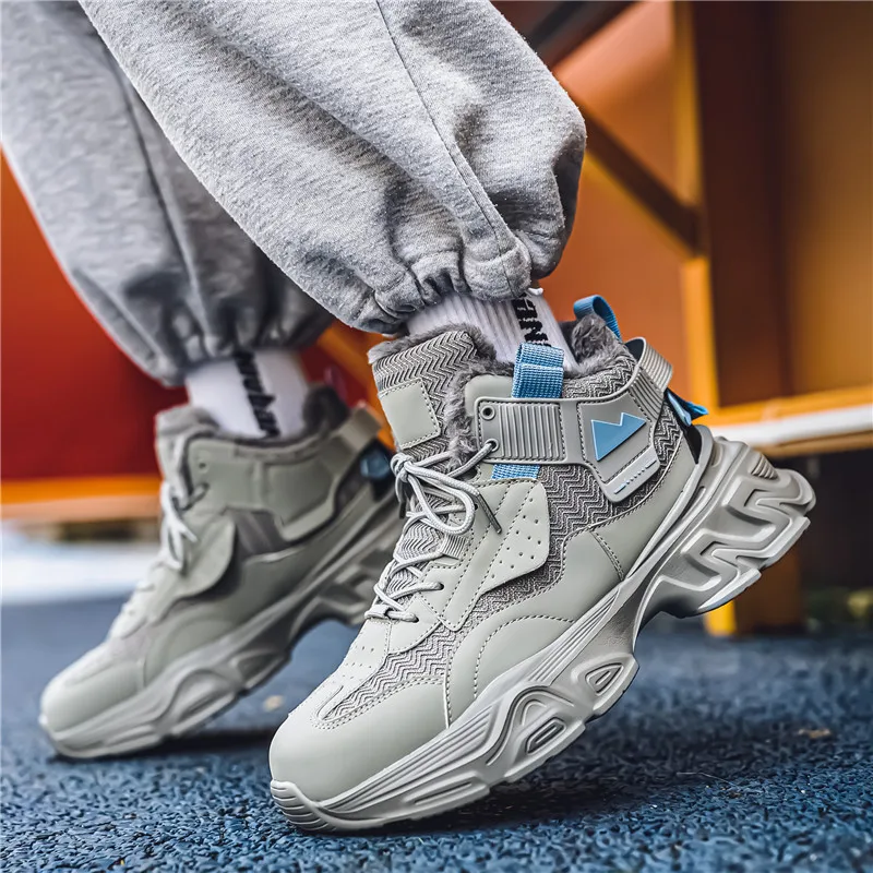 Лидер продаж зимняя мужская обувь хлопковые мужские уличные кроссовки