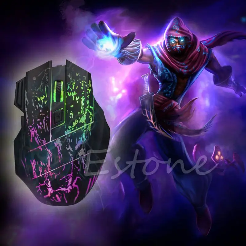 Светодиодная оптическая эргономичная мышь 5500 DPI с 7 кнопками для