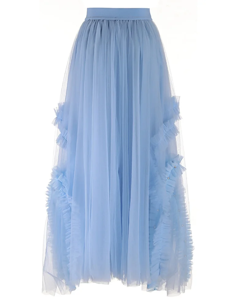 

Женская юбка с оборками, юбка с высокой эластичной талией, O123