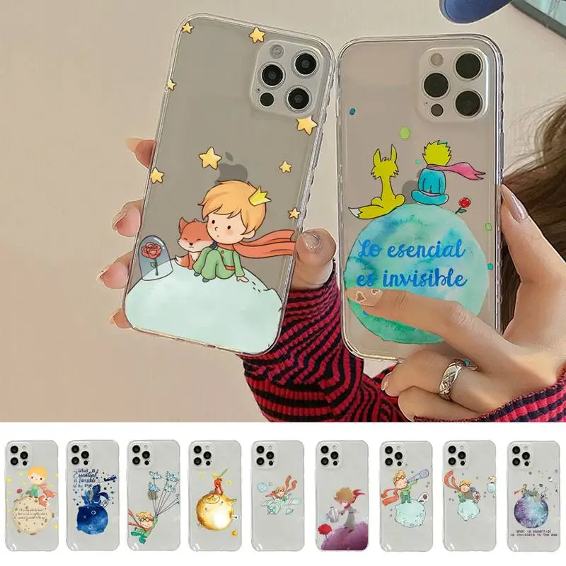 

Cartoon king The Little Prince earth space fox Phone Case For iPhone 14 13 12 11 Pro Max XS X XR SE 2020 6 7 8 Plus Mini