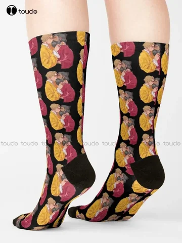 Gentlebeard Stede Bonnet X Edward Teach Ofmd Активные носки Носки Модные носки для отдыха Забавное искусство Абстрактная живопись маслом