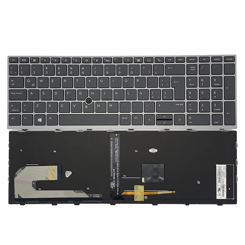 

Клавиатура с испанской подсветкой для ноутбука HP Elitebook 850 G5 855 G5 755 G5 750 G5