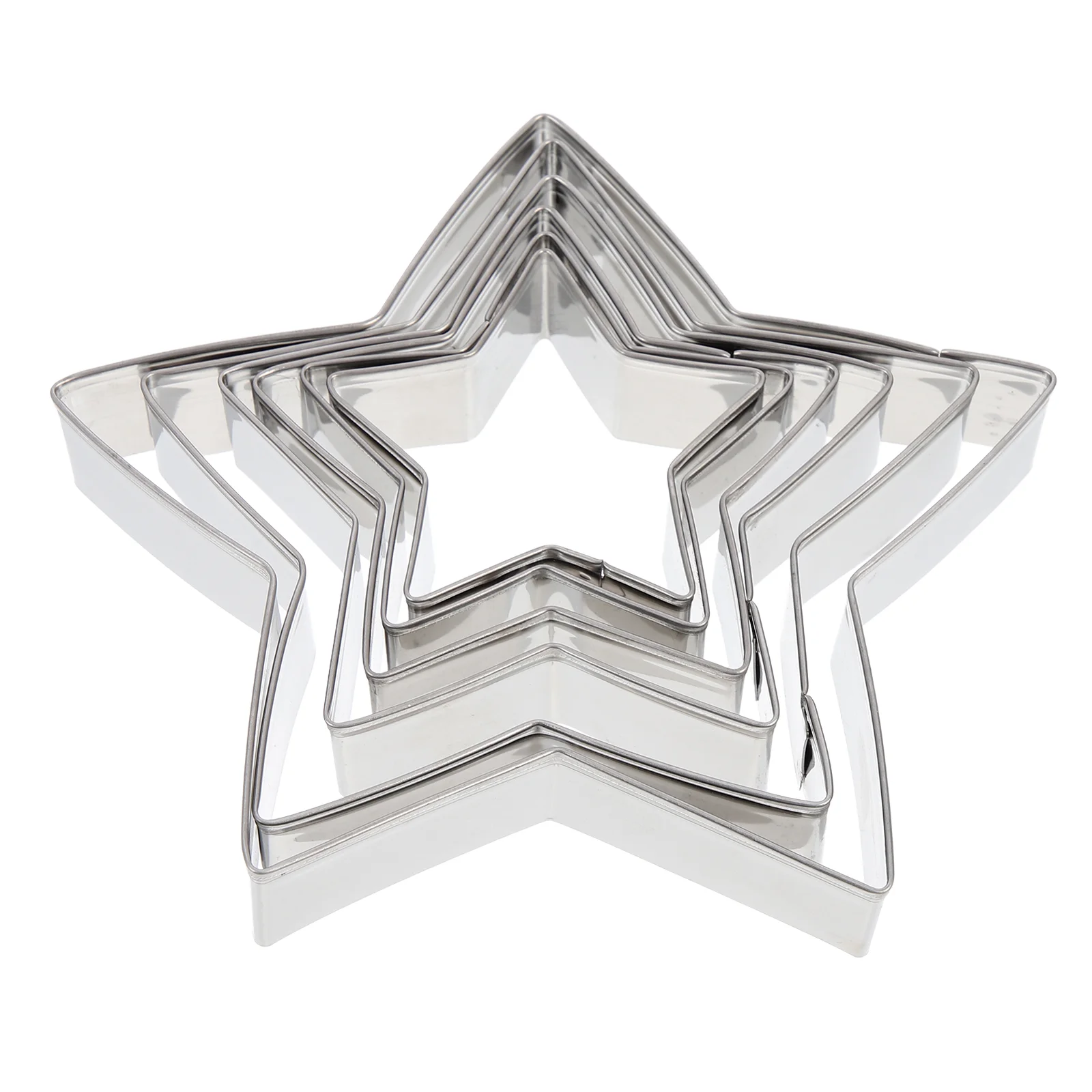 

6Pcs Stainless Biscuits Molds Five-point Star Baking Cutter Baking Accessories Biscuit DIY Molds