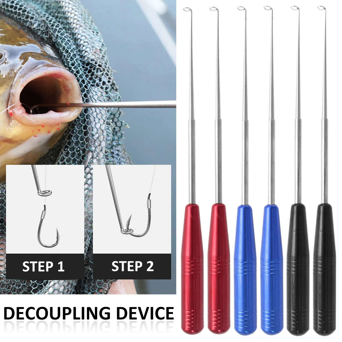 

2pcs Fish Hook Remover Fishing Hook Quick Removal Tool Stainless Steel Fish Hook Detacher Extractor with Magnet Fish Hook