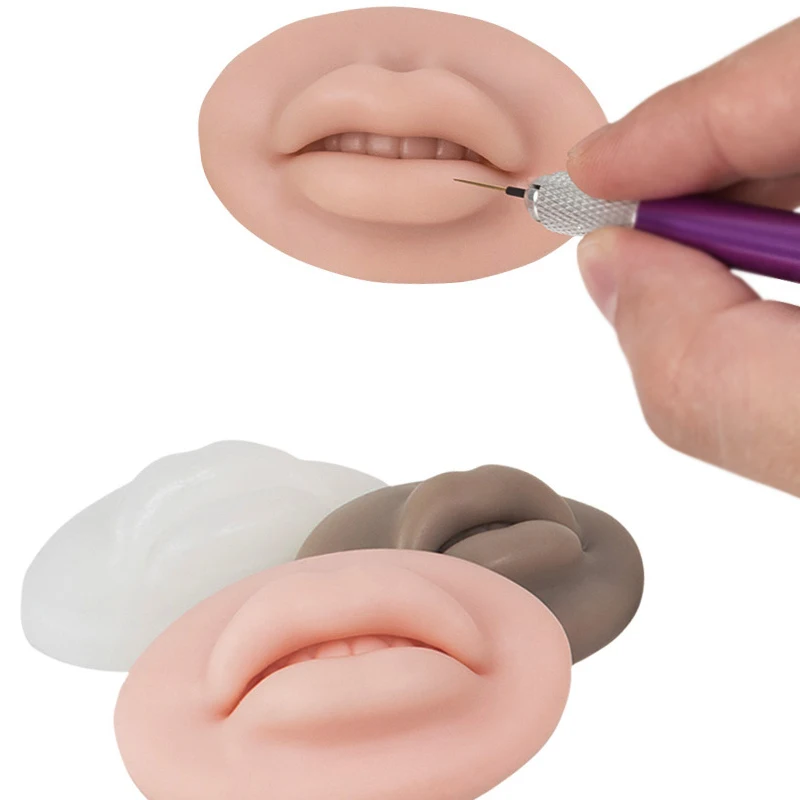 

1 шт. открытый рот телесного цвета, силиконовая кожа губы многоразового использования для микроблейдинга PMU новичков и опытных тату-мастеро...