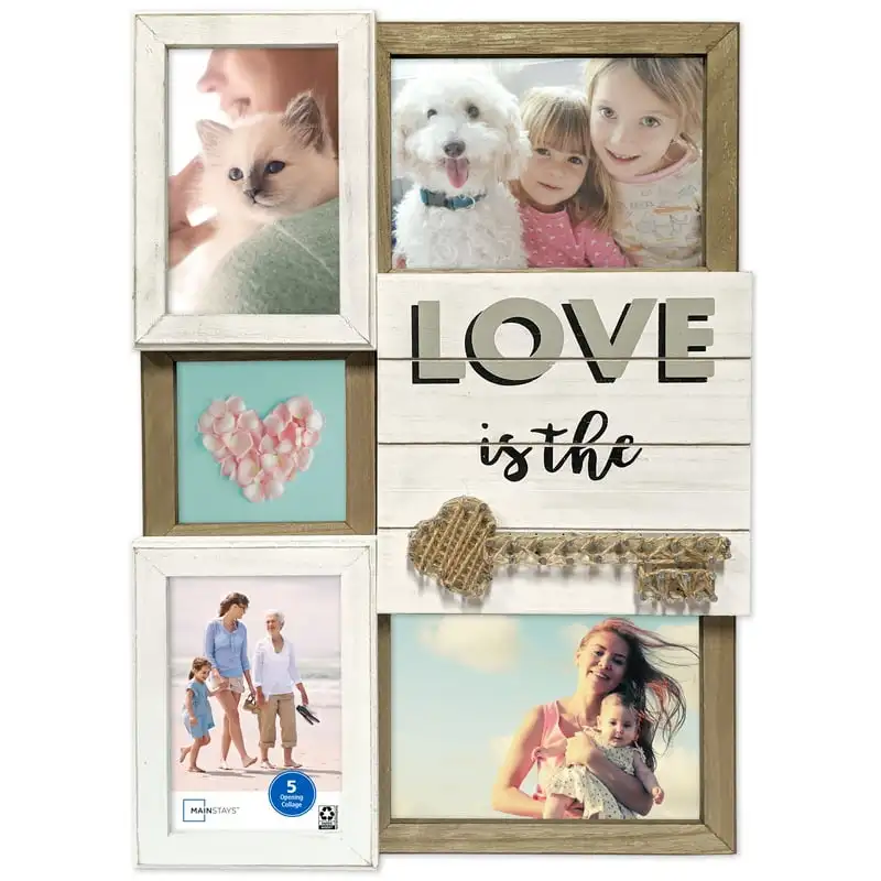 

Opening White Love Key String Collage Picture Frame Mosaic mirrors for craft Clear triangle cut mirrors for crafts Mm mirror Mos