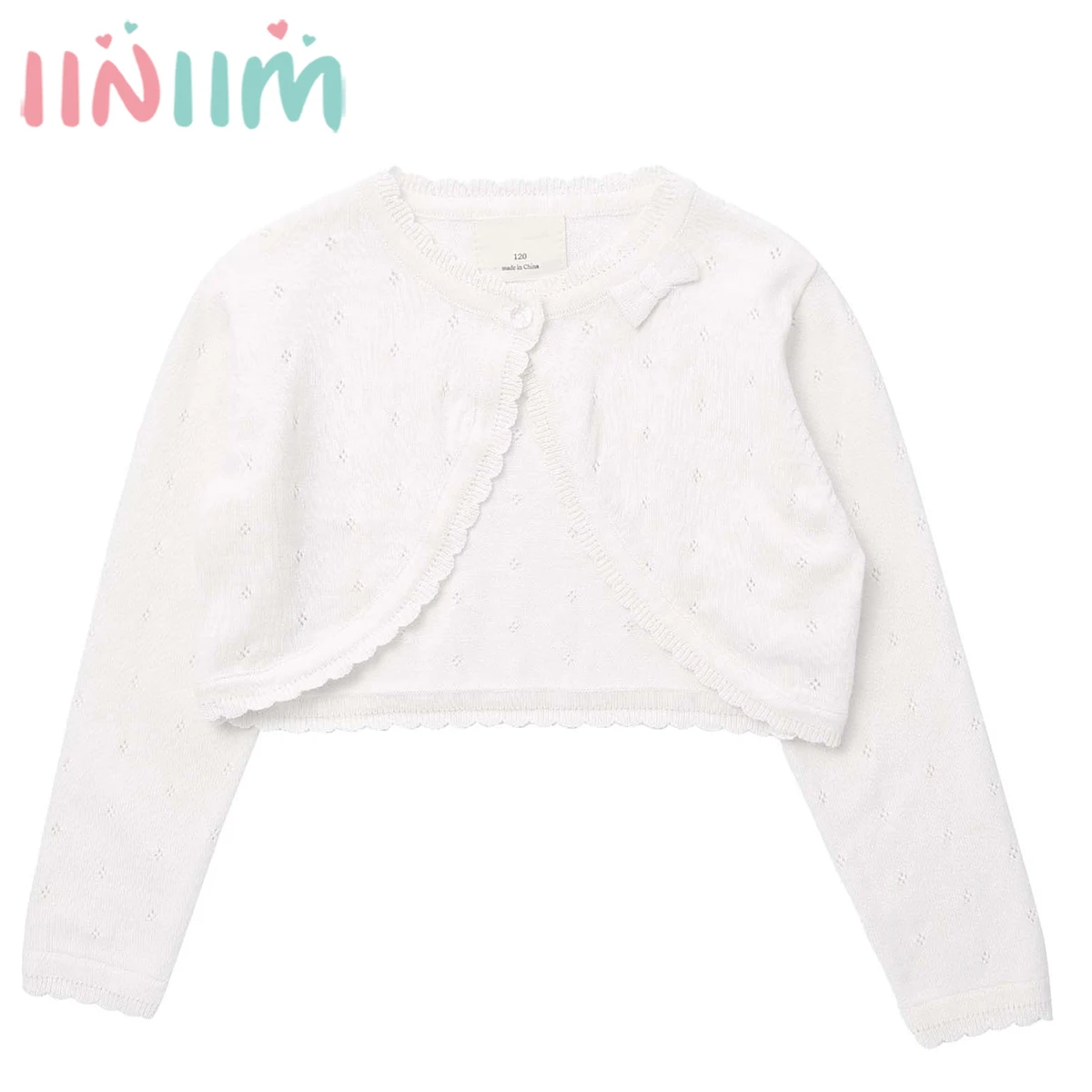 Kids Girls Long Sleeve Coat Crop Top Bowknot Knitted Hollow Out Single  Button Cardigan Sweater for Party Dresses Princess Dress - купить по  выгодной цене | AliExpress
