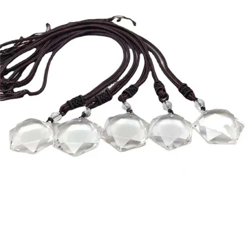 

Crystal Gemstone Natural Quartz Clear Quartz Six-pointed Star Crystal Hexagon Pendants For Healing Gift