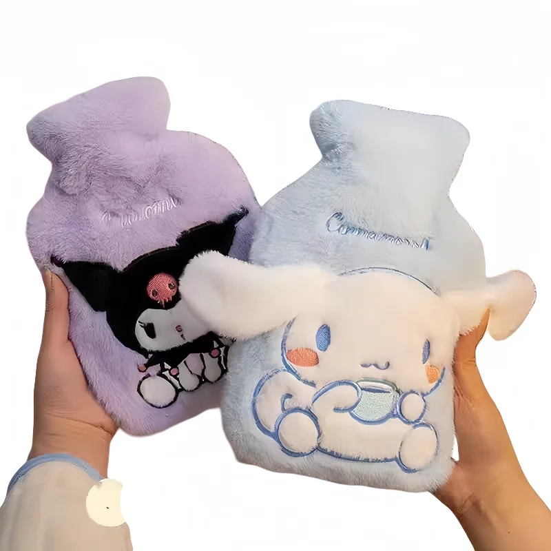 Sanrio бутылка для горячей воды Cinnamoroll мультфильм милая плюшевая грелка рук