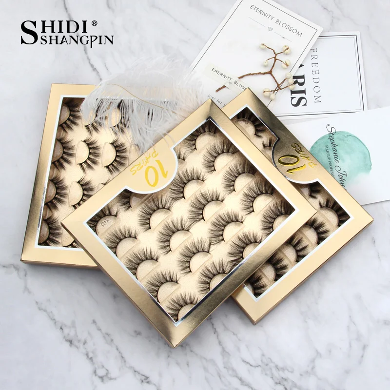 

5/10 пар норковые ресницы толстые ручной работы натуральные длинные накладные ресницы для макияжа норковые полоски ресницы виниловые драмат...