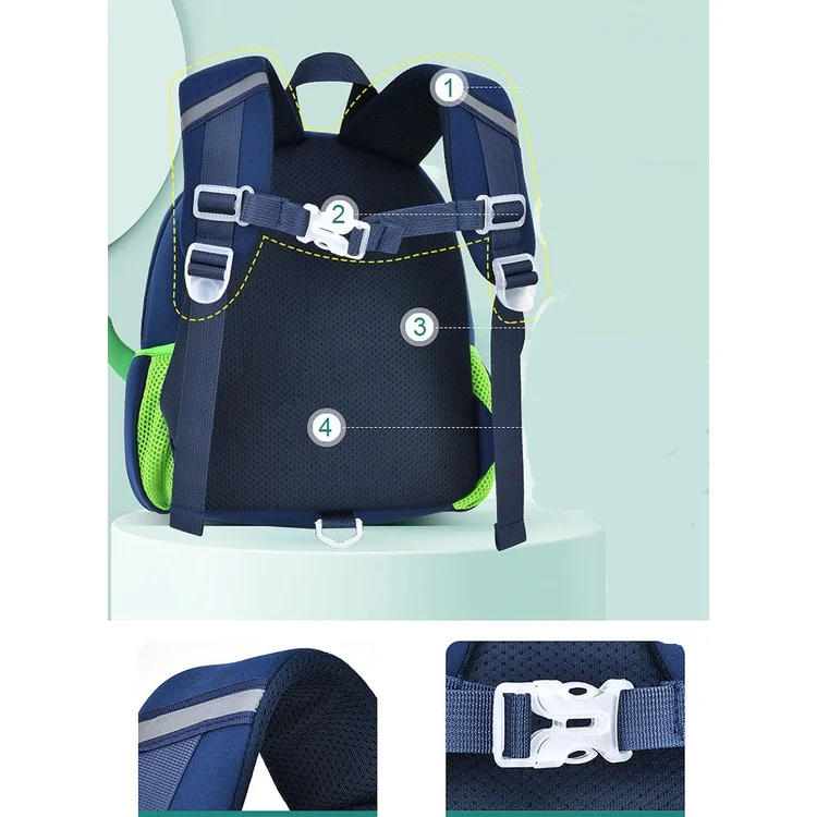 New Children Cartoon Dinosaur Waterproof Backpacks for Students Primary Girls Boys Anti Lost Fashion Large Capacity School Bags