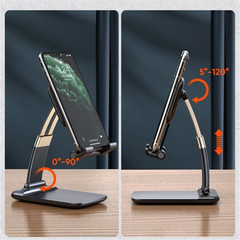 foldable desk phone holder for iphone 13 pro max ipad adjustable gravity metal table desktop cell phone stand phone accessories free global shipping
