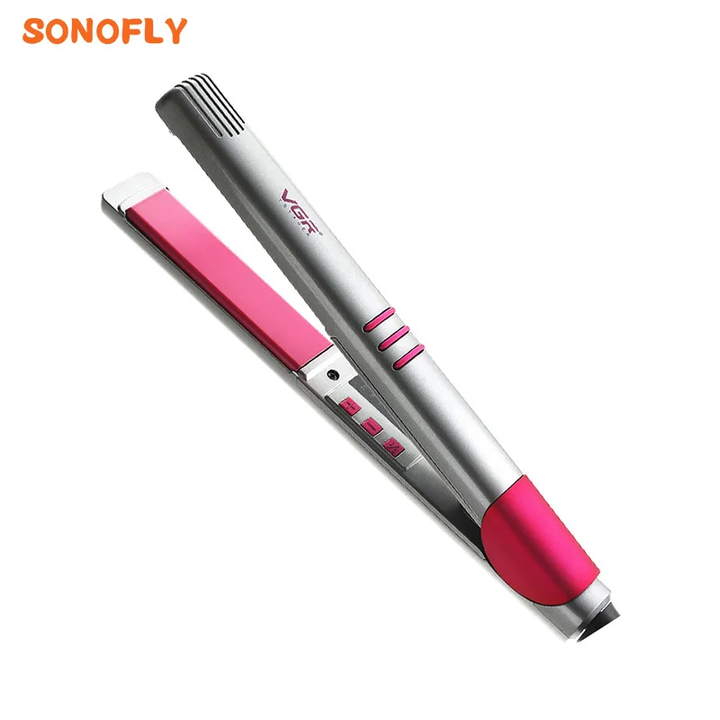 

SONOFLY Professional Ceramics Hair Straightener Curler 3D Floating Panel Fast Heating Universal Voltage Styling Tools V-580