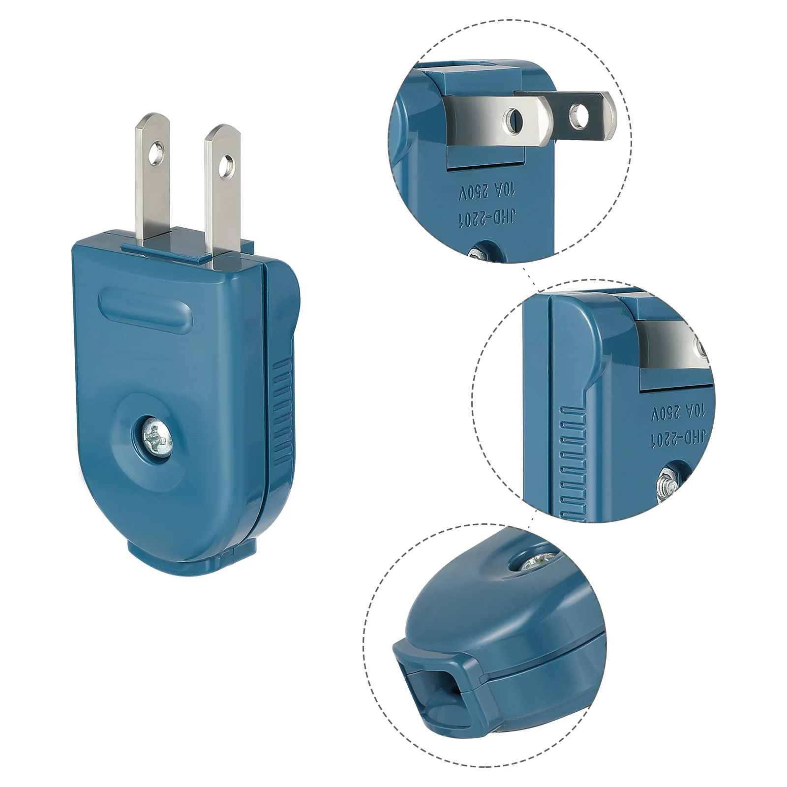 

3Pcs Male Power Plug Safe Extension Cord Connector Rotatable Plug for Family Home