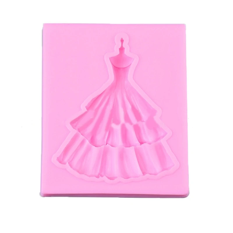 

Skirt Dress Shaped Fondant Cake Decorating Silicone Mold Pastry Chocolate Mould Candy Ice Cream Mold DIY Baking Tool DropShip