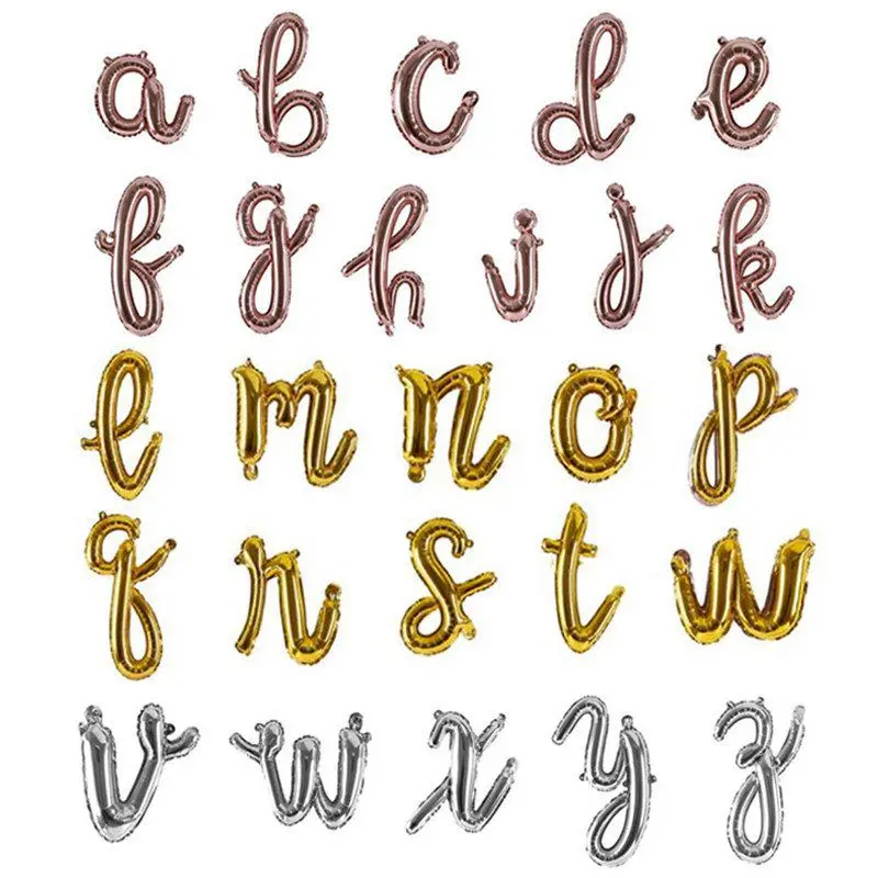 

Letters Symbols Balloons Kids Baby Shower Air Balloon Ball Birthday Party Decoration Customize Phrase Words Foil Script Cursive