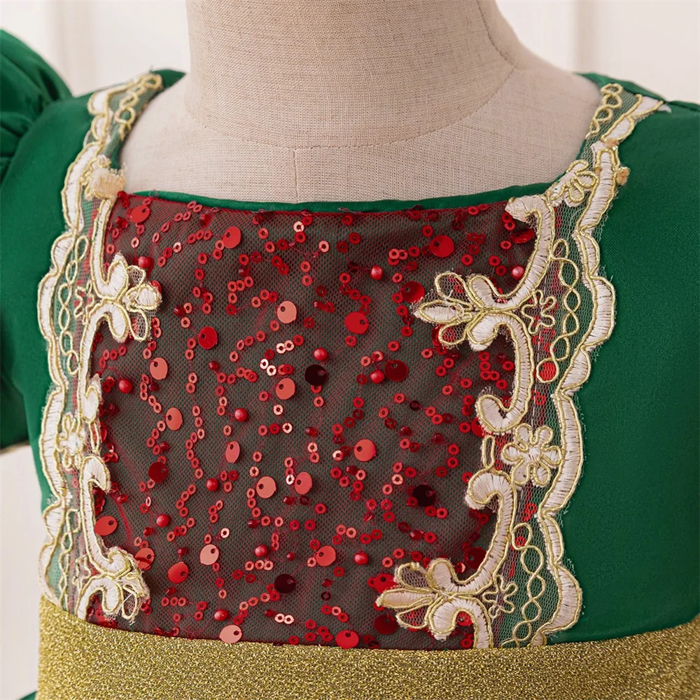 Вечернее платье с цветочной вышивкой для девочек детские комплекты из 2