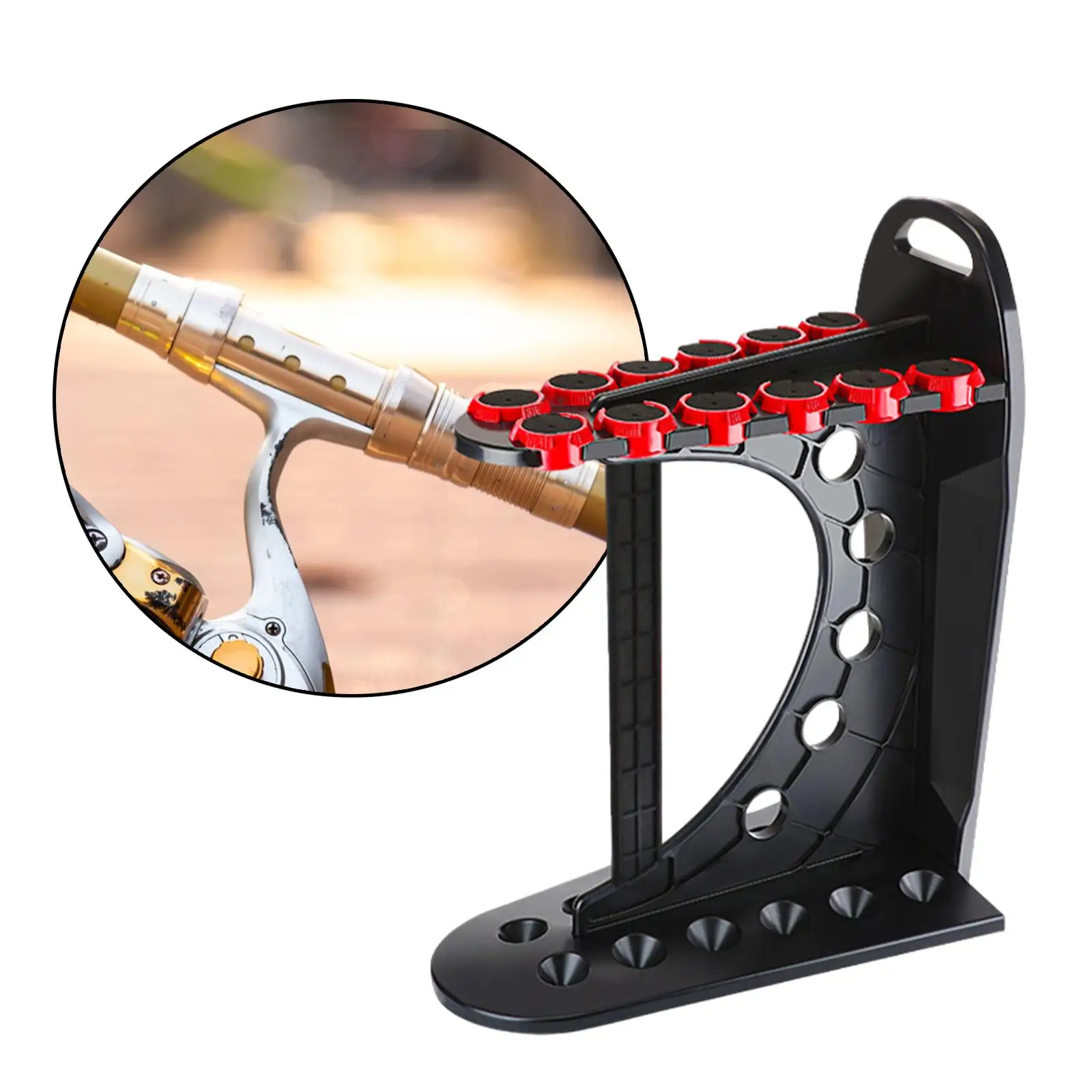 Полка-органайзер для удочек 12-полюсная полка с ручкой вертикальная стойка кия