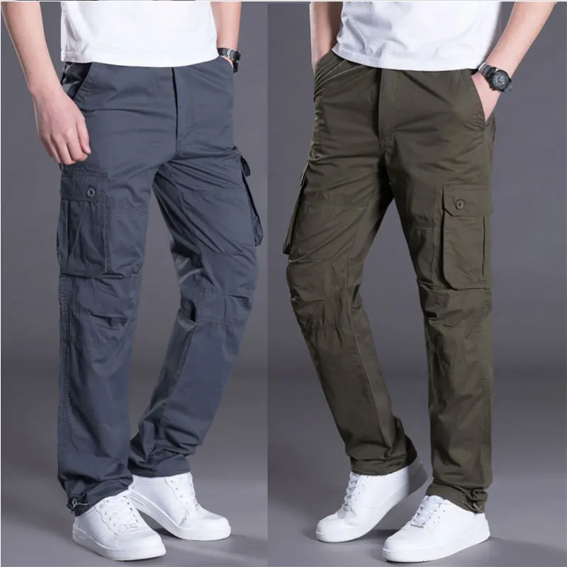 

Men Cargo Pants Mens Casual Multi Pockets Military Big Size Tactical Pants Men Outwear Army Straight Pants Long Pants