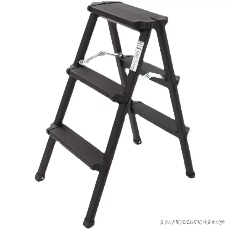 

NEW2023 Household Folding Step Ladder Aluminum Alloy Thickened Ladder Indoor Ladder Three - Four Step Step Stool Double Side Car