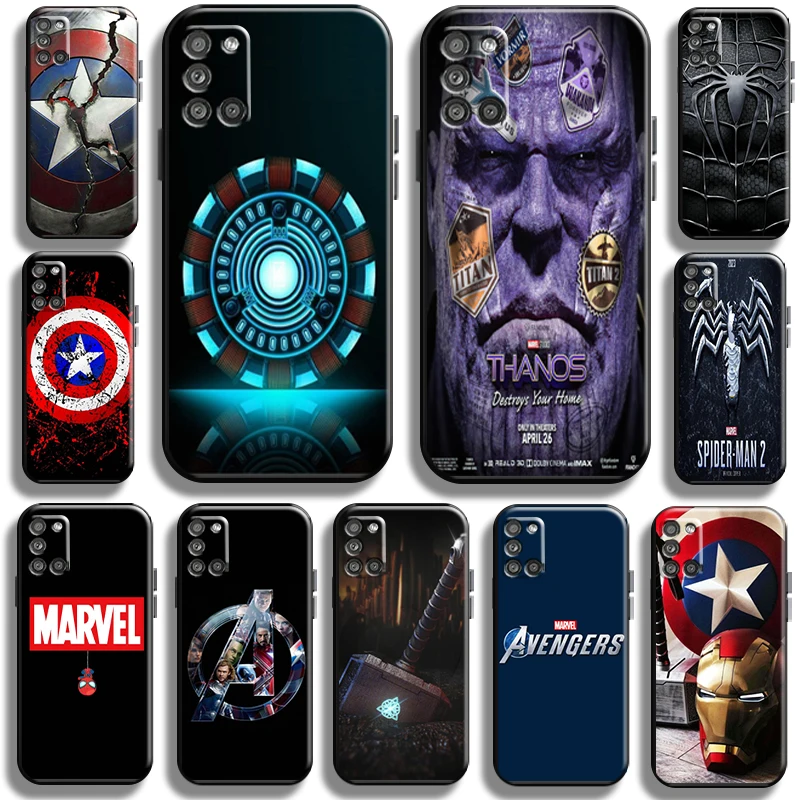 

Marvel Avenger Logo for Samsung Galaxy A31 A31 5G Phone Case TPU Back Black Carcasa Shockproof Shell funda Cover Liquid Silicon