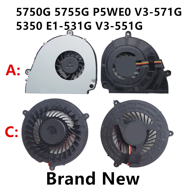 

Новинка, ЦП для ноутбука, Φ 5750G 5755G P5WE0, вентилятор охлаждения для Acer 5350, V3-571G V3-551G, радиатор для ноутбука