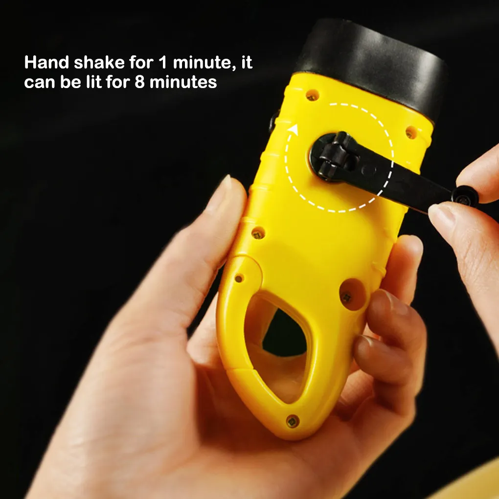 

Outdoors Solar Charging Rechargeable Hand Cranked Flashlights Camping