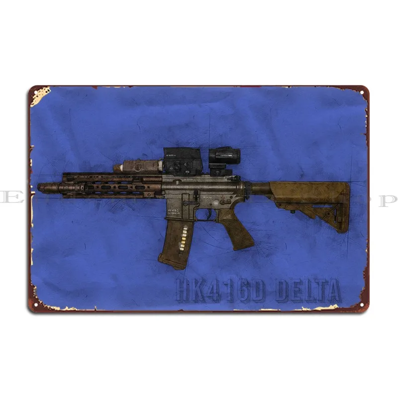 Металлический плакат Hk 416d Delta для набросков дизайнерский настенный паба железный