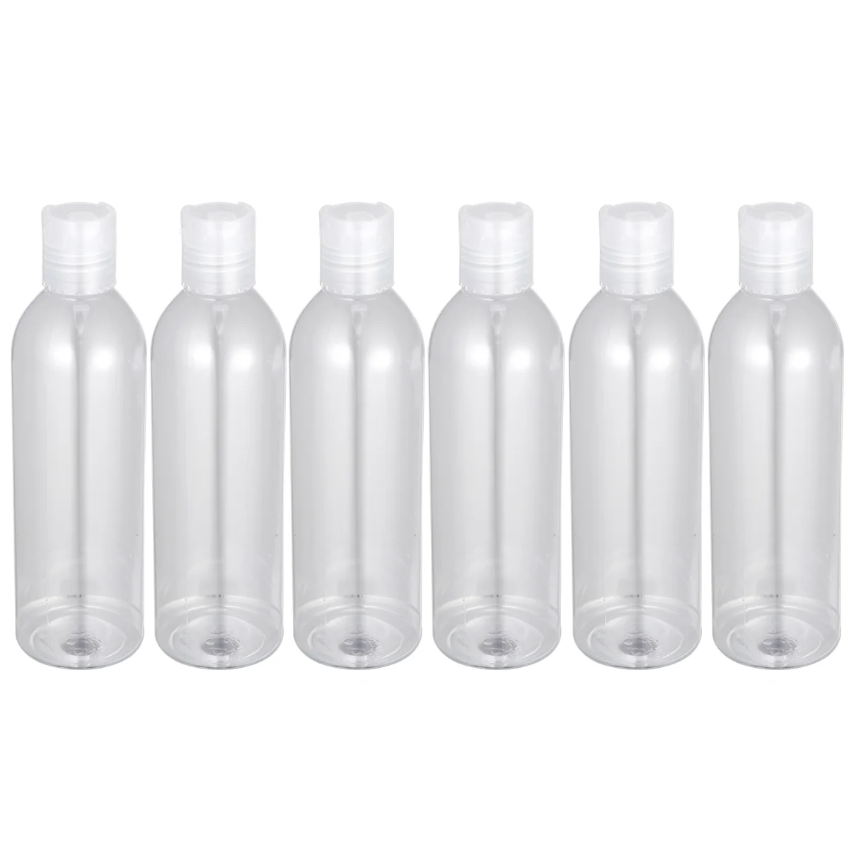 

6pcs 250ml Cap Bottles, Empty Travel Containers Bottles Press Bottle Dispenser for Lotion Shower Toiletries Plastic with lids