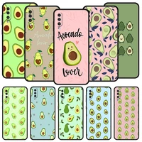 lovely avocado phone case for samsung galaxy a50 a70 a10 a20 a30 a40 a20s a20e a02s a12 a22 a72 a52 a32 5g silicone cover shell