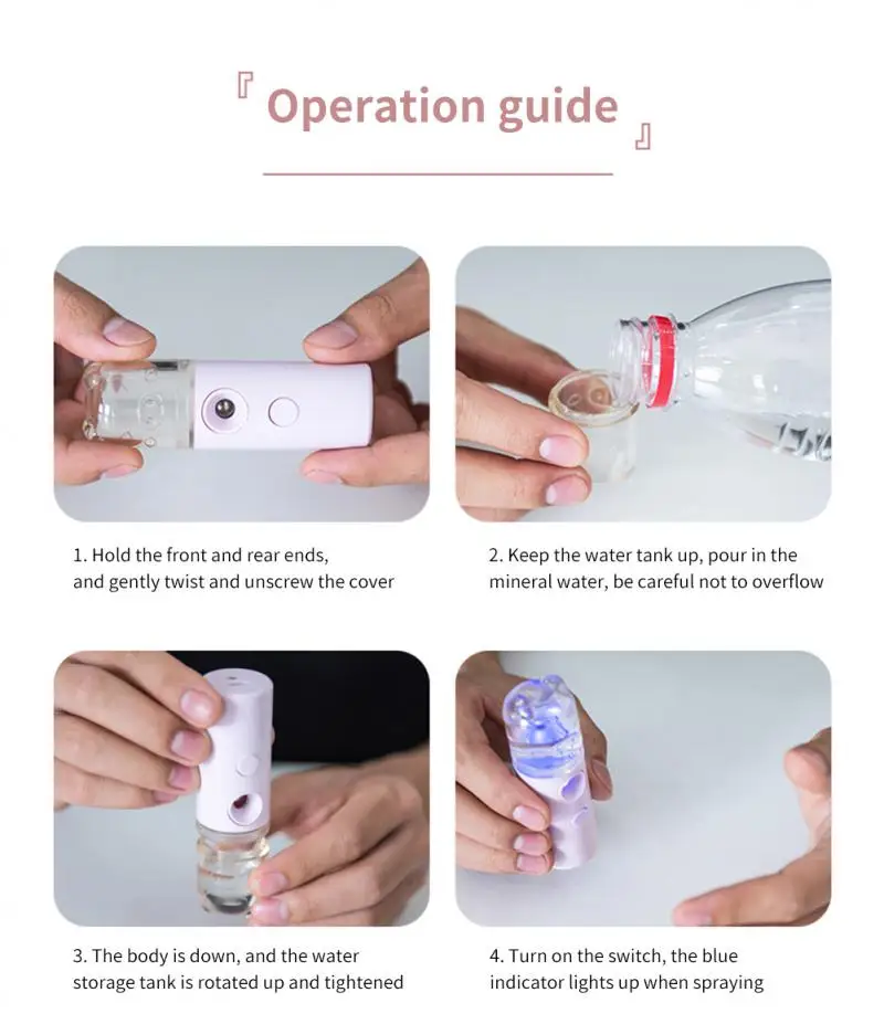 Распродажа 99% нано-опрыскиватель для лица Mini USB увлажнитель воздуха спиртовой