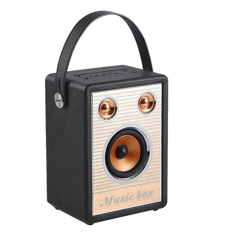 

Top Retro Wooden Sound Box Wireless Bluetooth 5.0 Speaker портативный внешний аудиосабвуфер 3D Stereo Boombox