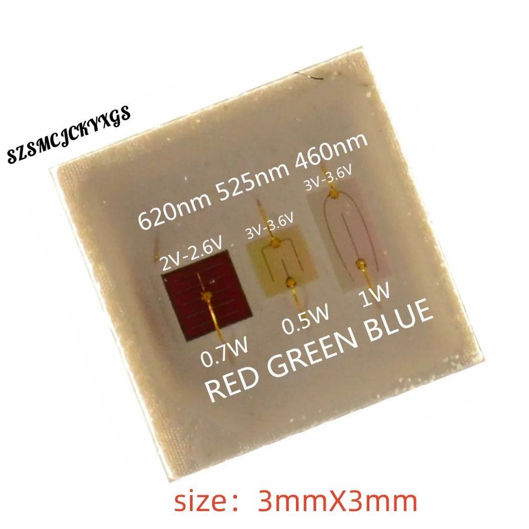 

100PCS SMD LED Emc 3030 Chips 2W RGB Red Blue Green Beads For LED Lighting White Warm Surface Mount PCB Emitting Diode Lamp