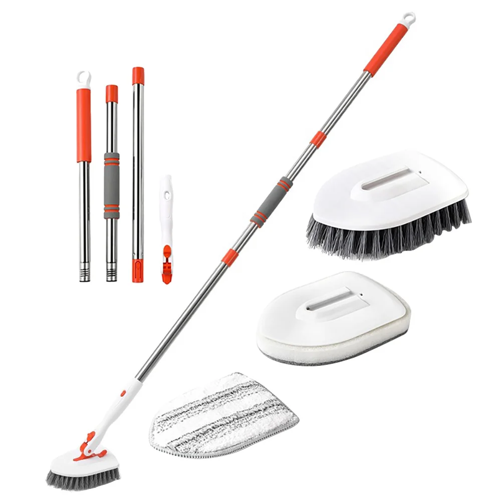 

Tile Corner Brush Grout Cleaning Groove Kitchen Water Stain Three-section Pole Shower Floor Scrub