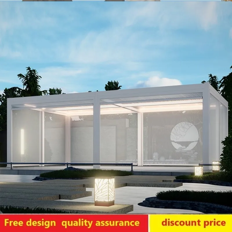 

Индивидуальная наружная беседка, двор из алюминиевого сплава, Фотофон, сад, китайская вилла