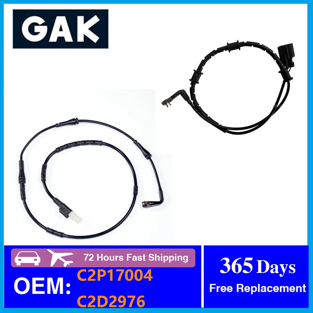 

GAK Brand C2P17004 C2D2976 1Piece Front Rear Brake Pad Wear Sensor for JAGUAR XF X250 XK X150 XJ X351 S-TYPE X200