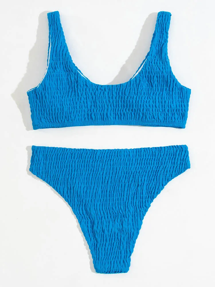 Пикантные бикини INGAGA женские купальники с пуш-ап купальник рюшами купальный