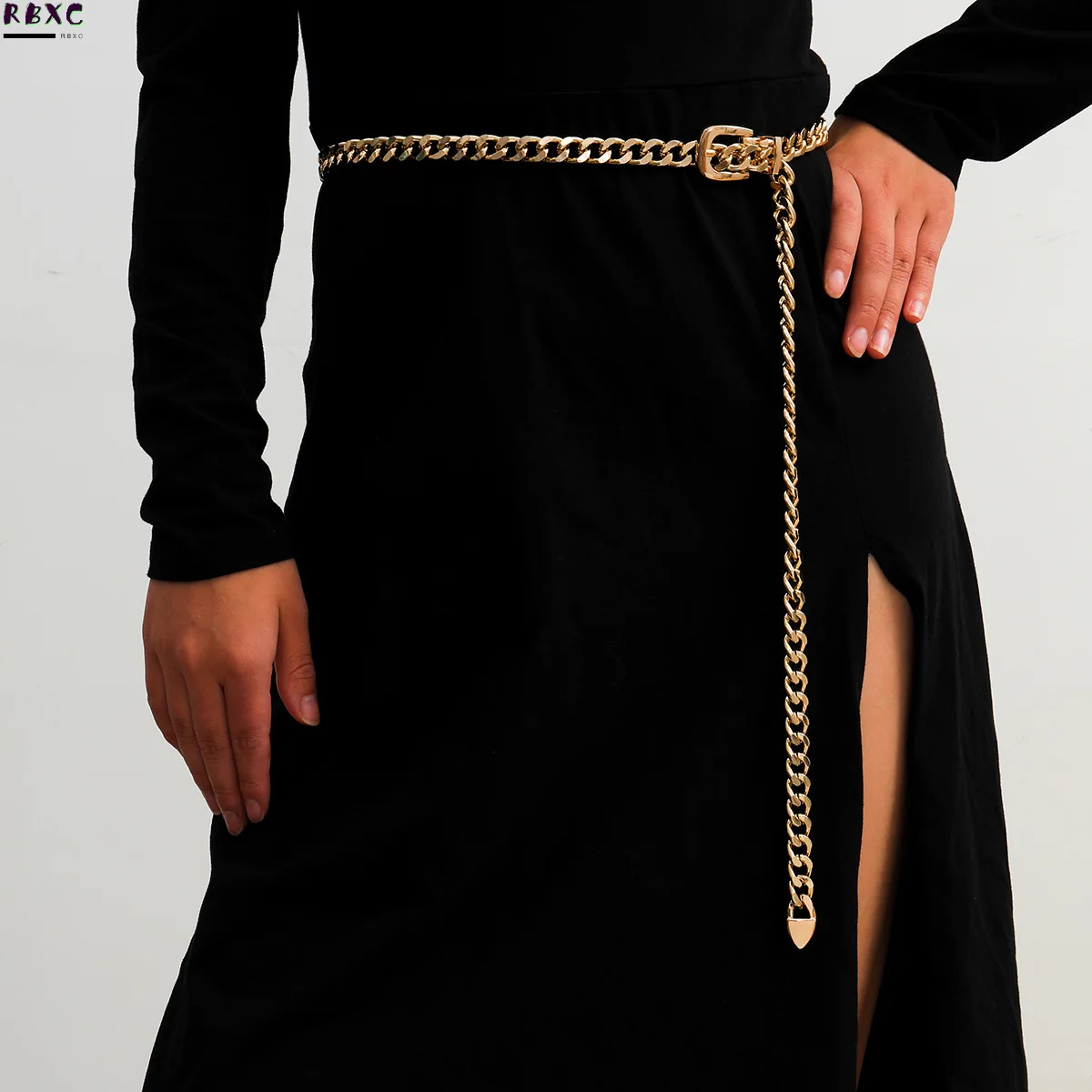 

RBxc Fashion jewelry personalized creative chain belt waist chain simple metal chain waist belt
