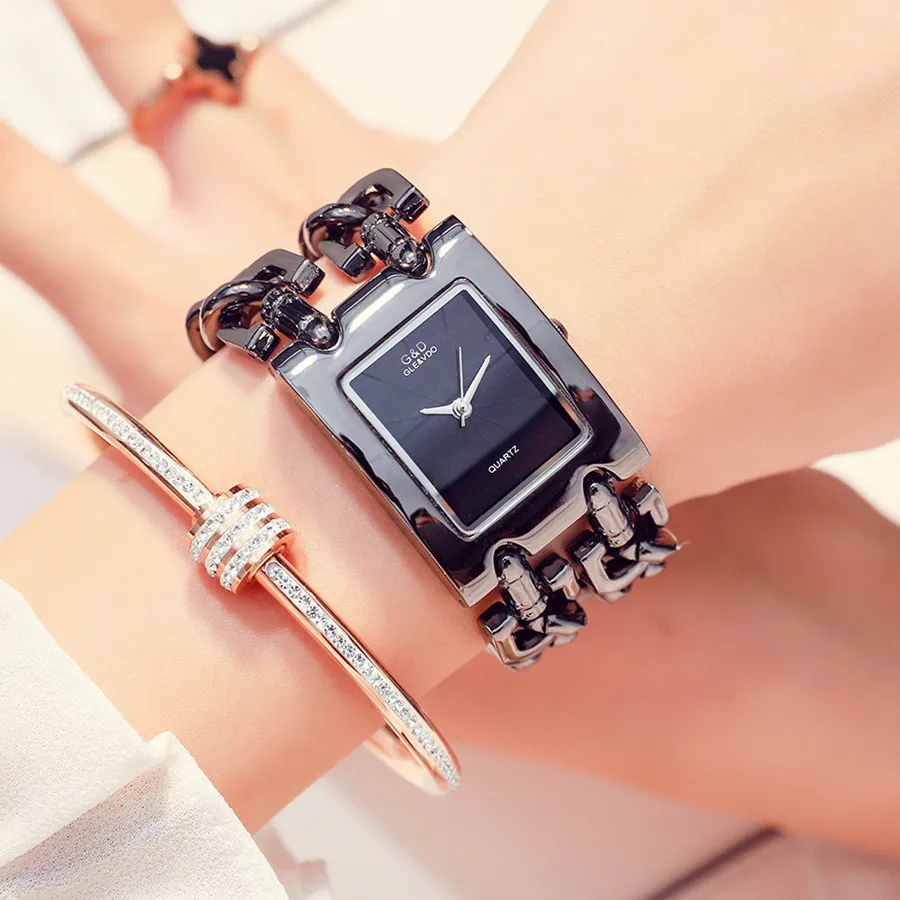 G & D Popular Women's Fashion Leisure Watch Stainless Steel Quartz Watch Japanese Movement Women's Watch