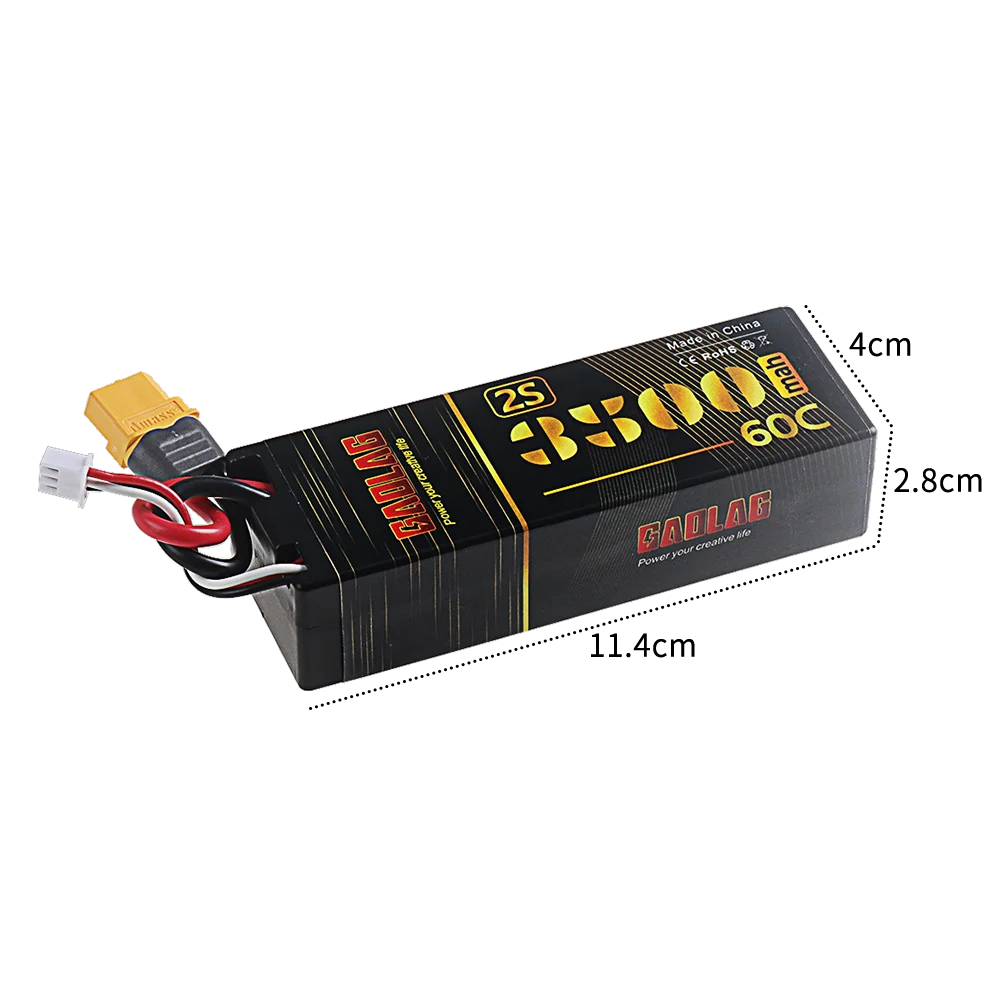 Фото Аккумуляторы LiPo 2S 3S 4S 2500мАч 3500мАч 4000мАч 5000мАч 6000мАч 8000мАч 7.4В 11.1В 14.8В в жестком корпусе с разъемом T XT60 для радиоуправляемых моделей №2