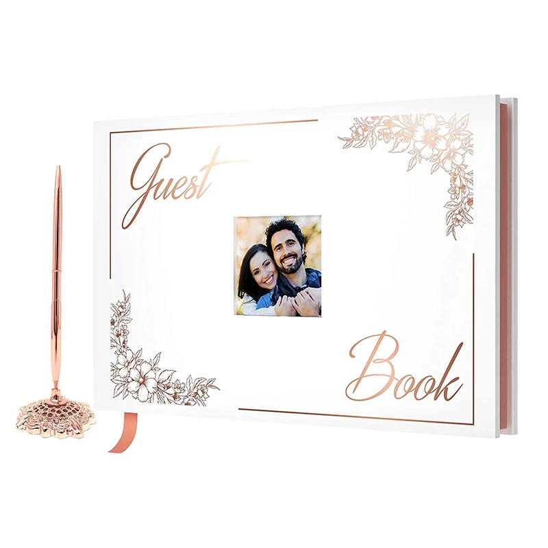 Custom Printing Wedding Gift Set Guest Book Wedding In Loving Memory Guest Book With Pen