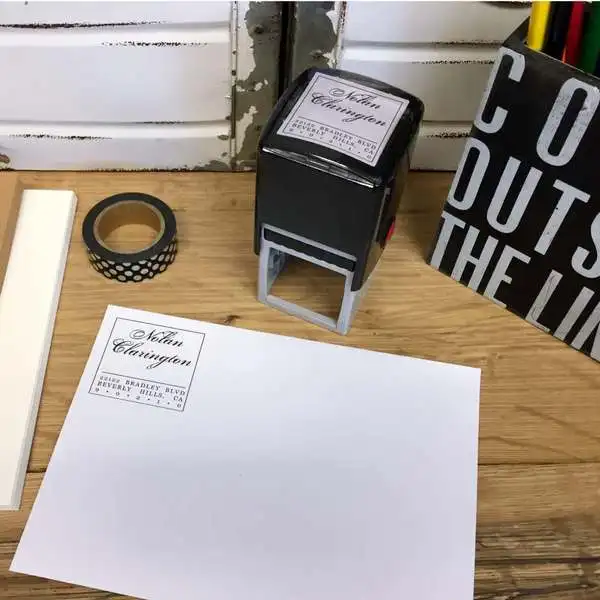 

Personalized Self Inking Rubber Stamp - The Clarington