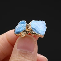 natural stone stud earrings women handmade stainless steel gold plated apatite earring for women birthday party jewelry gifts