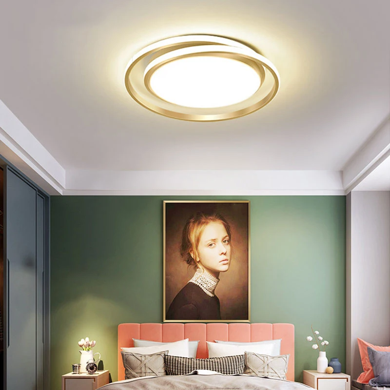 Дешево TONDI новый современный светодиодный круглый подвесной светильник золотистый/черный/белый трехцветный для спальни гостиной Кухни Кабинета п...