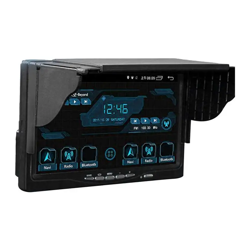 

Автомобильный козырек от солнца для GPS, противоотражающий козырек для экрана GPS, Универсальный козырек от солнца для навигатора с клейкой лентой для автомобилей