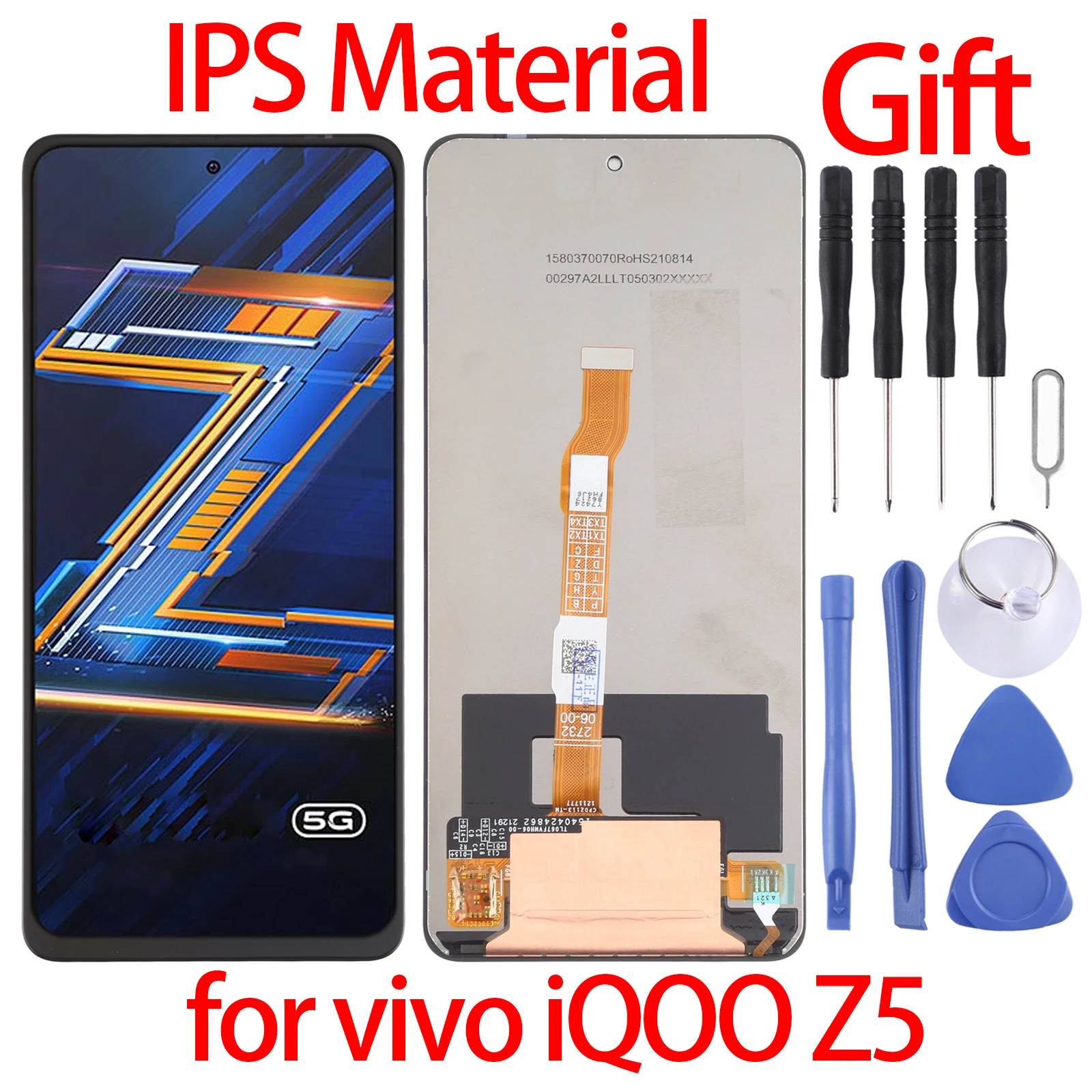 

for vivo iQOO Z5 IPS Material Original LCD Screen and Digitizer Full Assembly for vivo iQOO Z5
