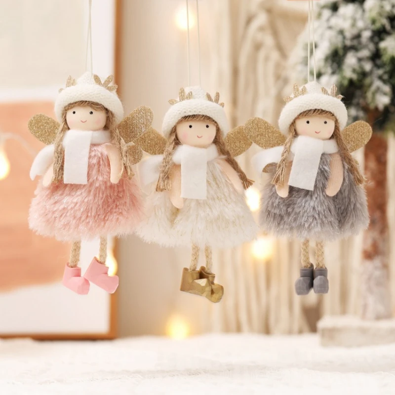 

Christmas Wings Angel Dolls Xmas Decoration for Home Navidad 2022 Noel Deco Tree Pendants Ornaments New Year 2023 Gifts Natal