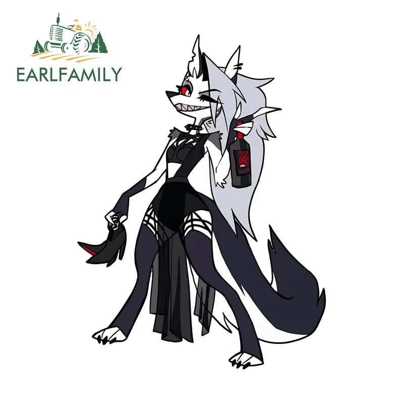 

EARLFAMILY Drunk Loona автомобильные наклейки супер милые мультяшные зеркала заднего вида наклейки водостойкий солнцезащитный крем JDM аксессуары для кемпера