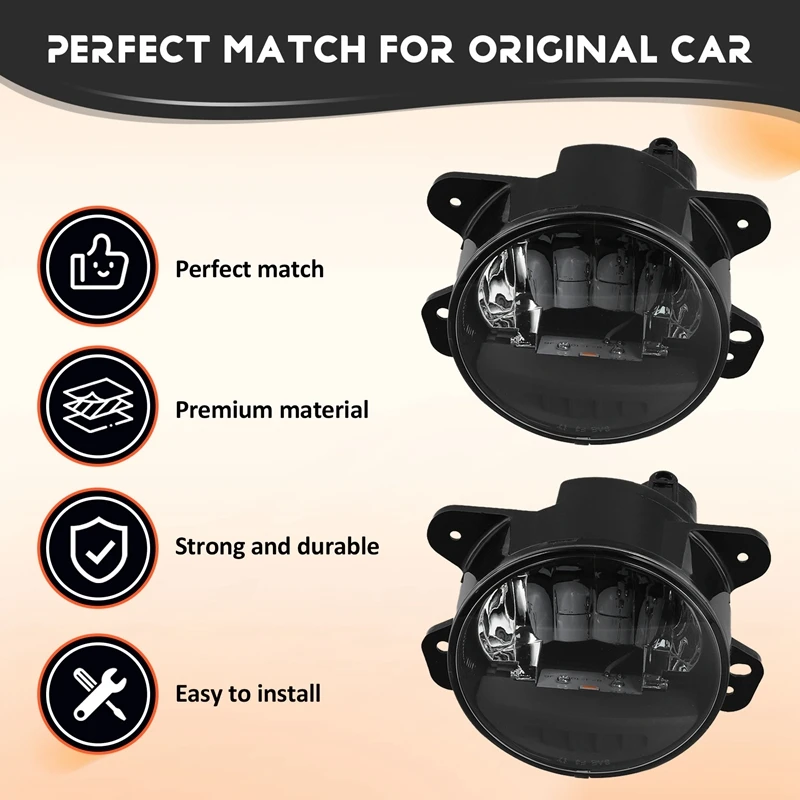 Передний бампер автомобиля противотуманные фары в сборе для Jeep Wrangler JL 2018-2024