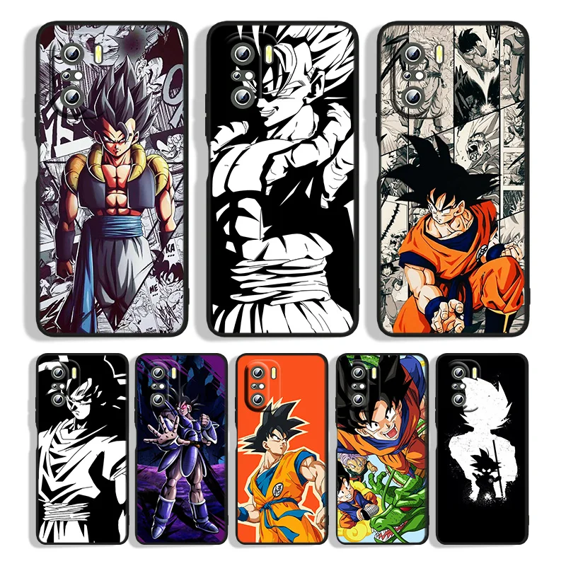 

Cas Anime Dragon Ball For Xiaomi Redmi K50 Gaming 10C 9T 9AT 9A 9C 8A 7A S2 6A 5A 5 4X Prime Pro Plus Black Phone Case